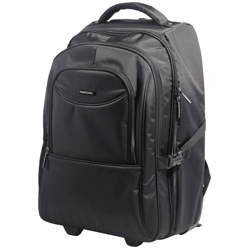 Kingsons Prime 15.6" Laptop Trolley Backpack - Black