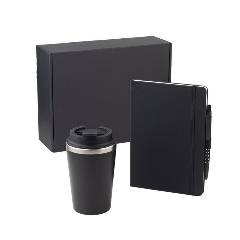 KOKSI - Giftology Set of Double Walled Tumbler, A5 Notebook and Pen