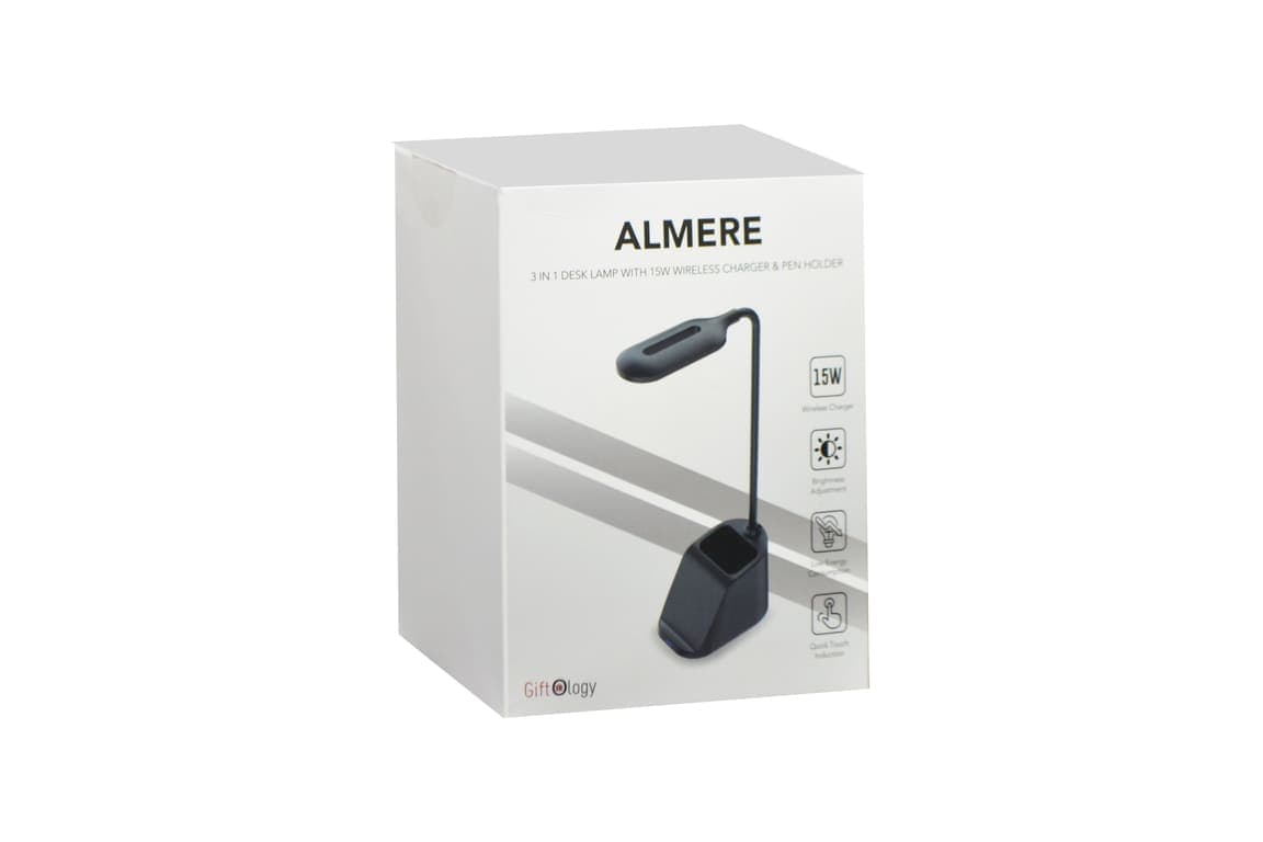 ALMERE - Giftology 3-in-1 Desk Lamp with 15W Wireless Charger & Pen Holder
