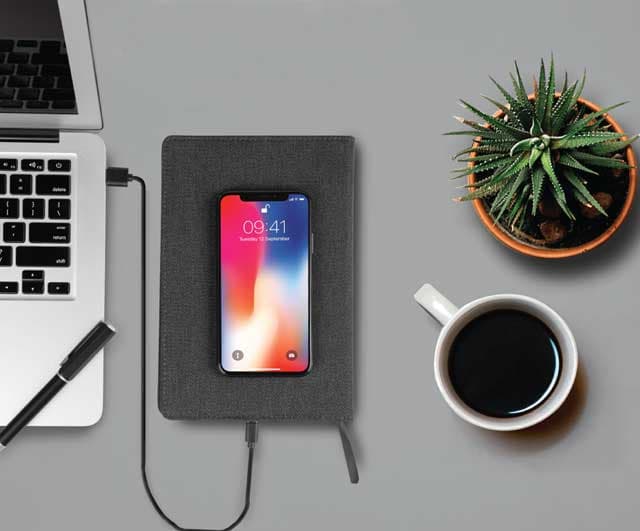 PESSAC - SANTHOME A5 Refillable Notebook With Wireless Charger