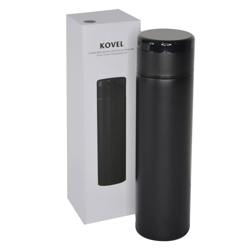KOVEL - Giftology Double Walled Insulated Flask with Temperature Lid