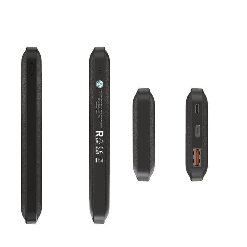 ALBECK - Recycled Leather 10000mAh PD Powerbank - Black