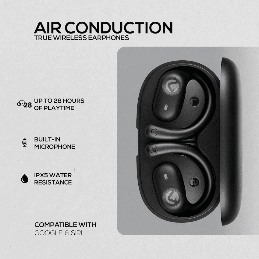 Volkano Stride 2 Air Conduction True Wireless Earphones - Black