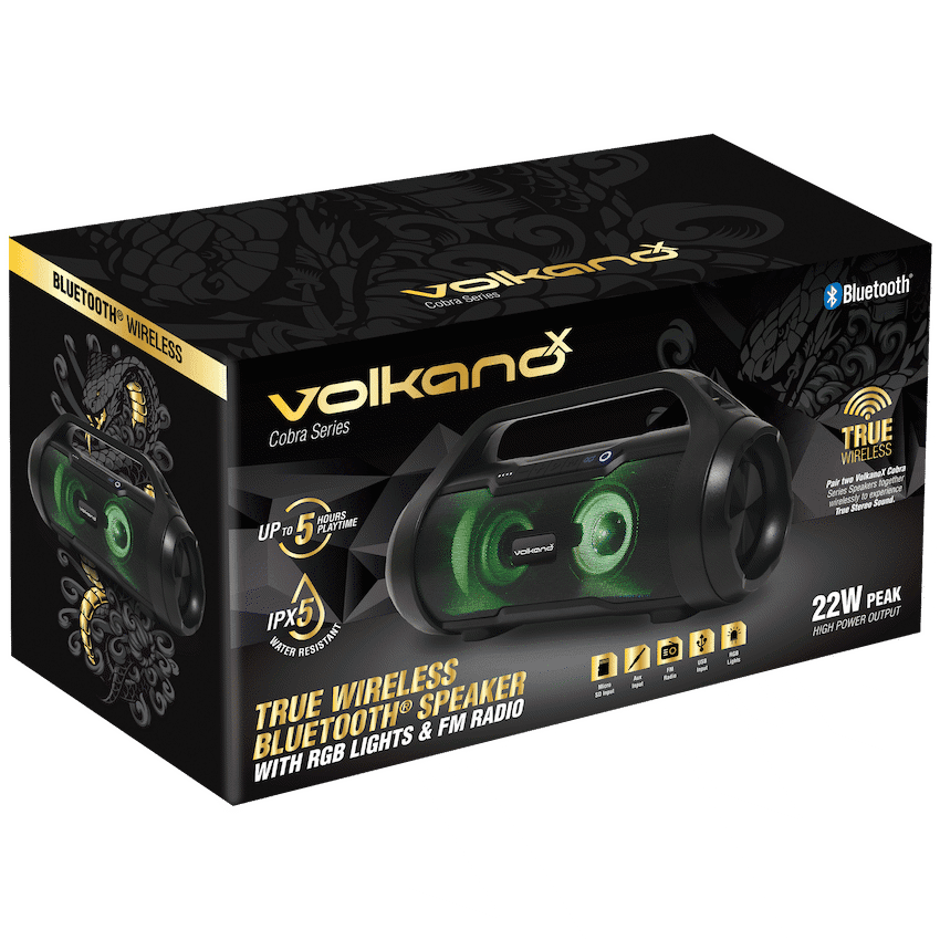 VolkanoX Cobra Series Bluetooth Speaker - Black