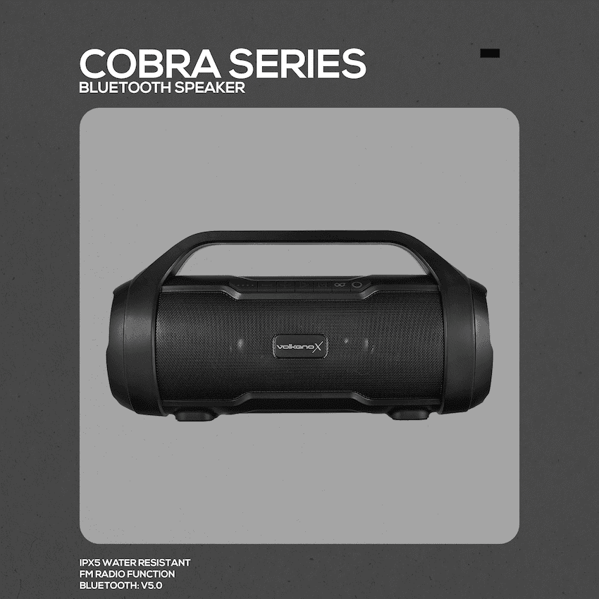 VolkanoX Cobra Series Bluetooth Speaker - Black