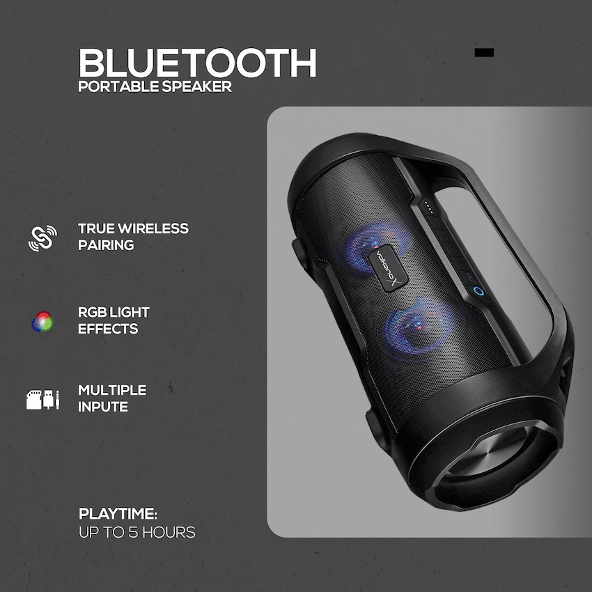 VolkanoX Cobra Series Bluetooth Speaker - Black