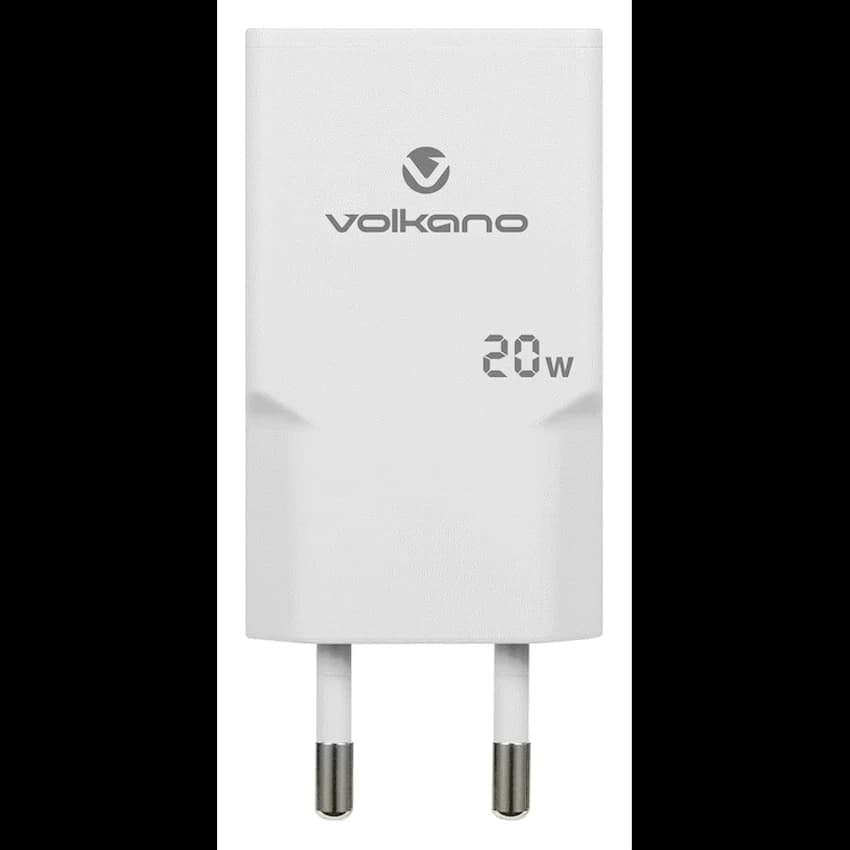 Volkano Mighty Series 20w Dual USB-A & USB-C GaN Wall Charger