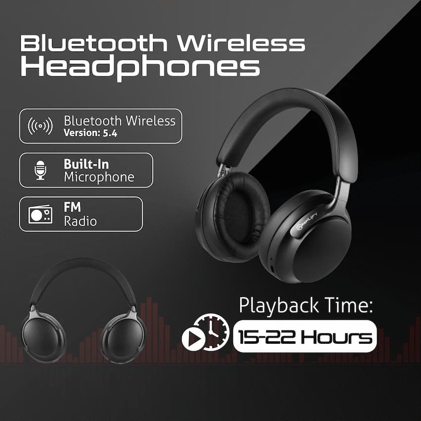 Amplify Chorus 3 Bluetooth Wireless Headphones - Black