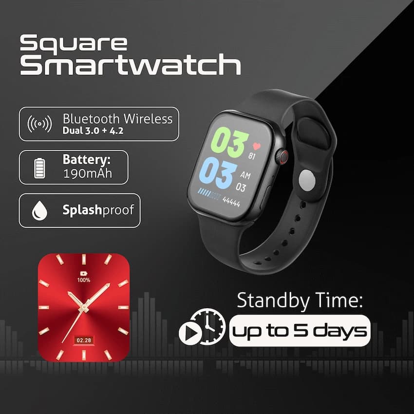 Amplify Challenge Series Square Smartwatch - Black