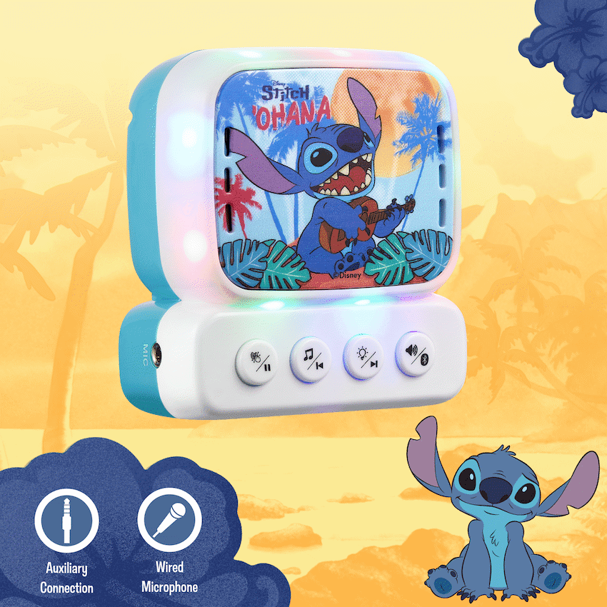 Disney Stitch Bluetooth Mini Karaoke Machine with Belt Hook