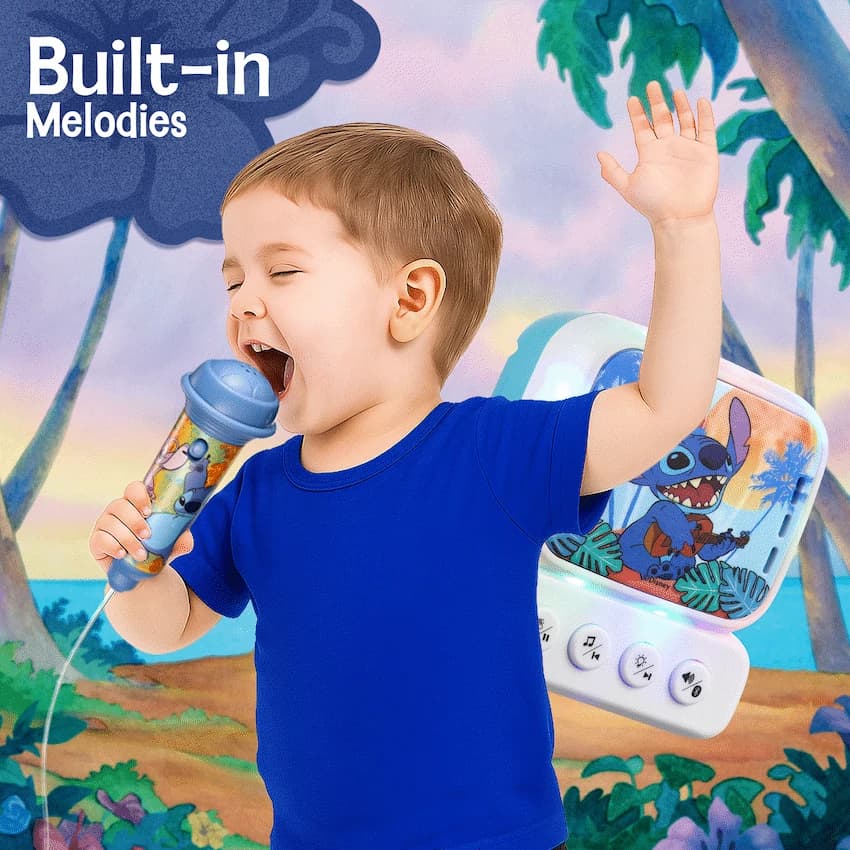 Disney Stitch Bluetooth Mini Karaoke Machine with Belt Hook
