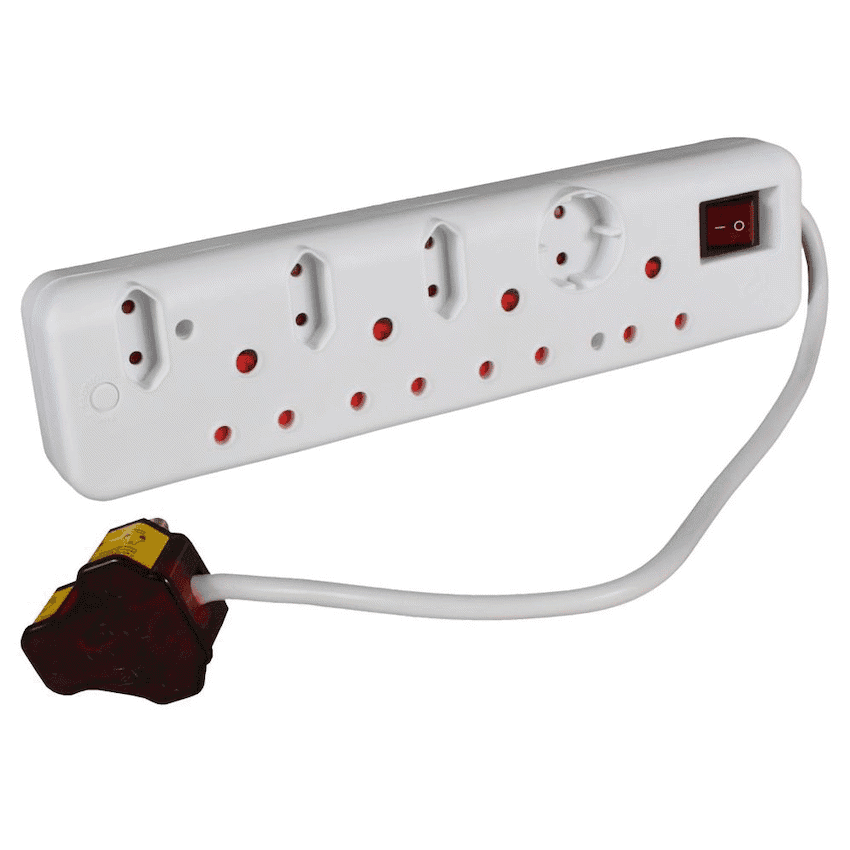 Ellies 8-Way High Surge Multiplug 0.5m
