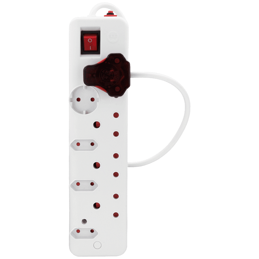 Ellies 8-Way High Surge Multiplug 0.5m