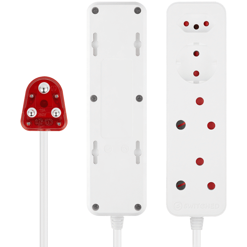 Switched High Surge 4-Way Multiplug 3m 1140J