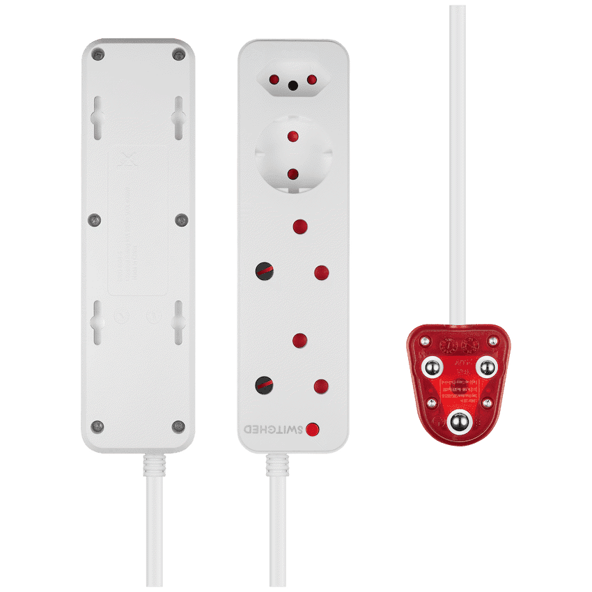 Switched High Surge 4-Way Multiplug 5m 1140J