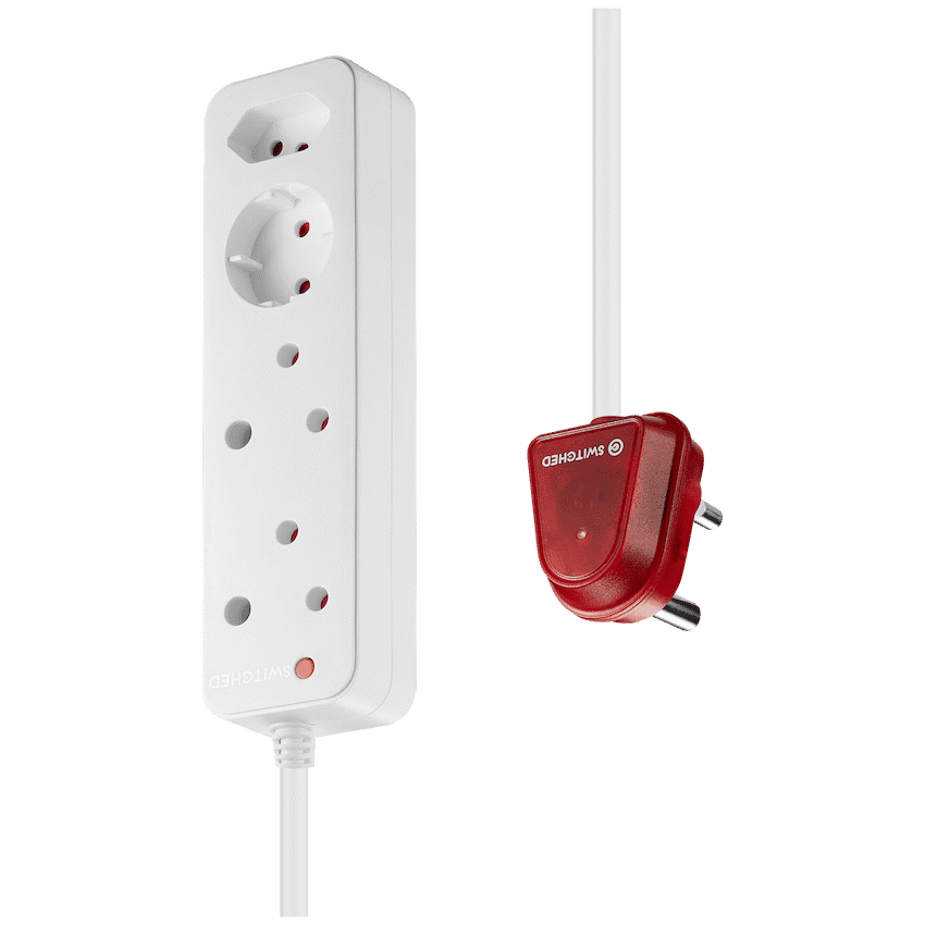 Switched High Surge 4-Way Multiplug 5m 1140J