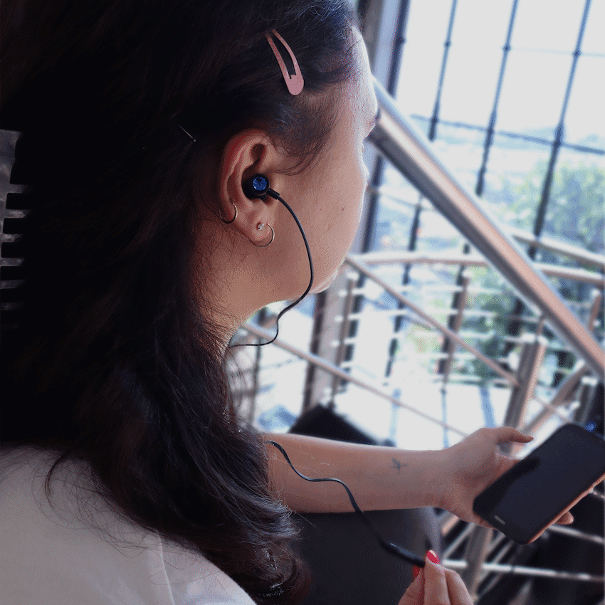 Volkano Alloy Series Metal Earphone - Blue