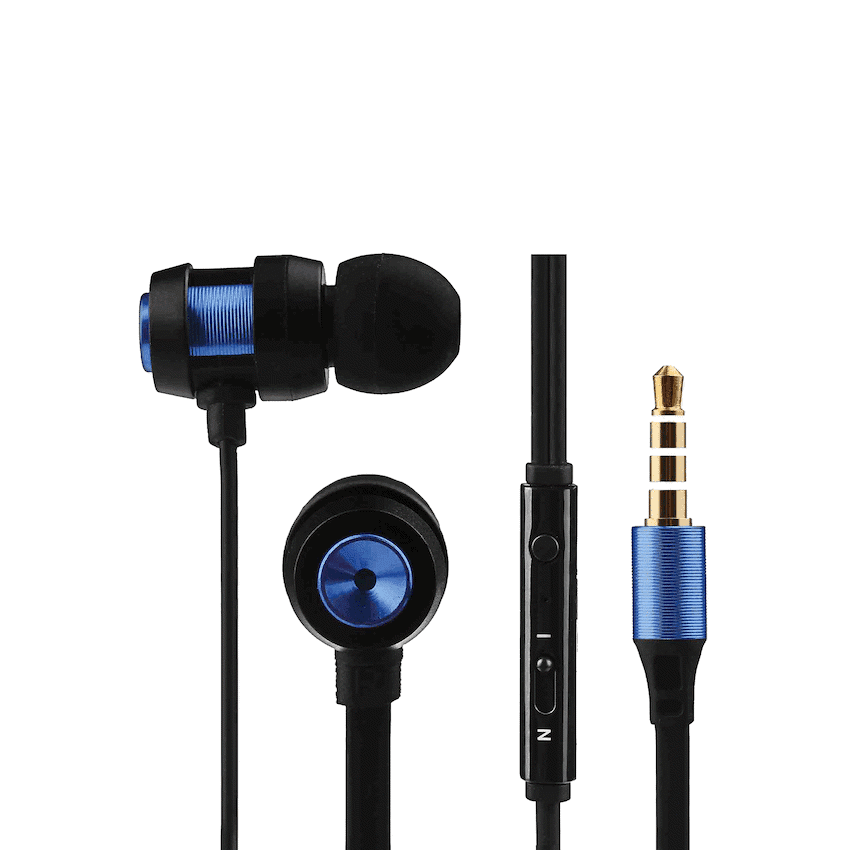 Volkano Alloy Series Metal Earphone - Blue