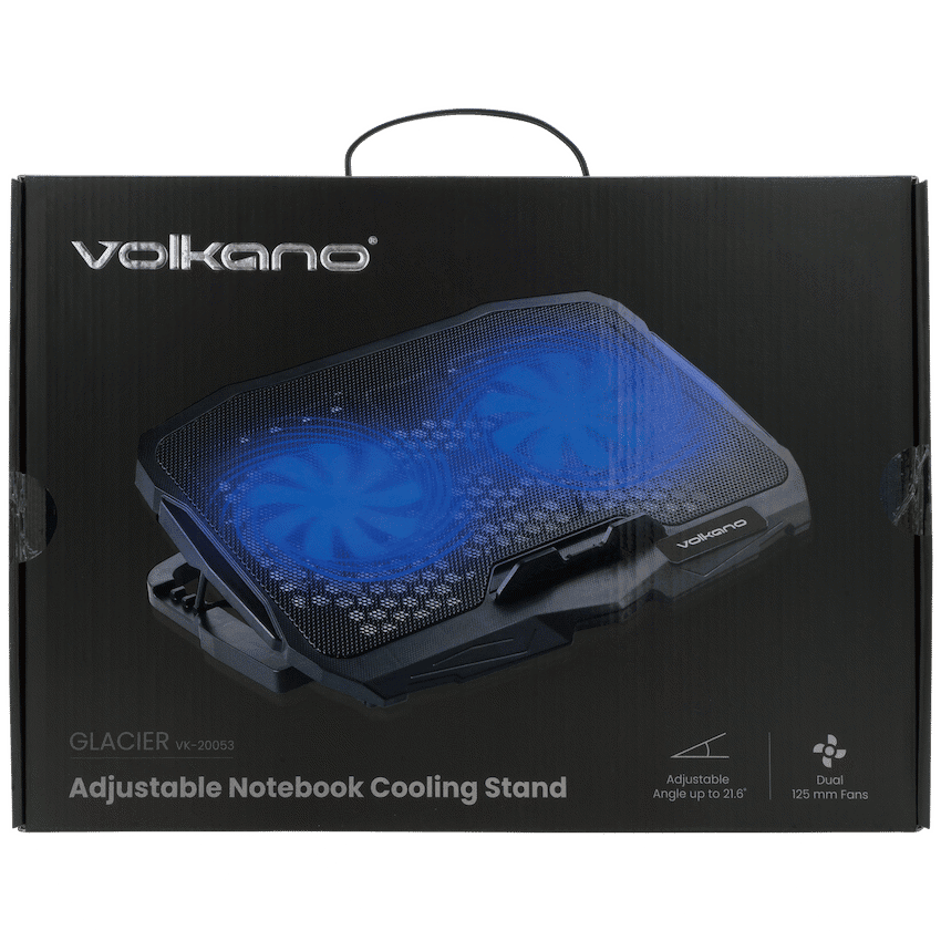 Volkano Glacier Series Upright Notebook Cooling Stand with Dual Fans