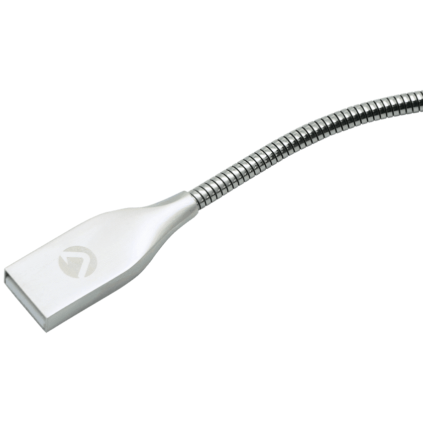 Volkano Iron Series Round Metallic Spring MFI Lightning Cable 1.2m - Silver