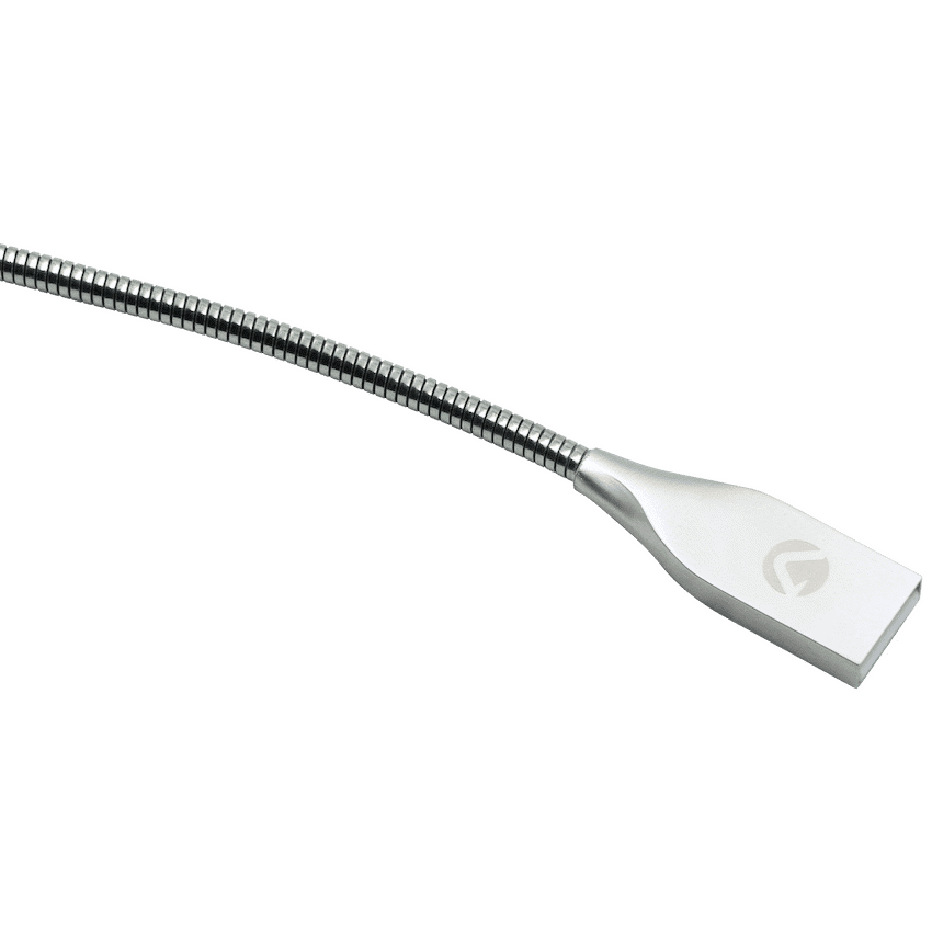 Volkano Iron Series Round Metallic Spring MFI Lightning Cable 1.2m - Silver
