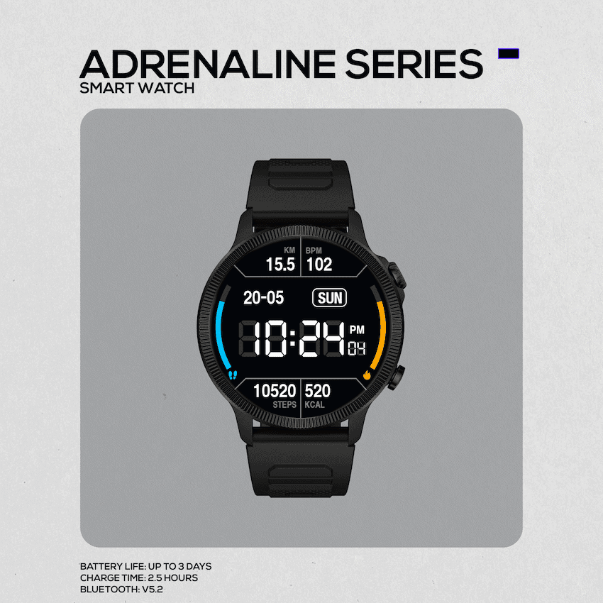 Volkano Active Tech Adrenaline Series GPS Watch with Heart Rate