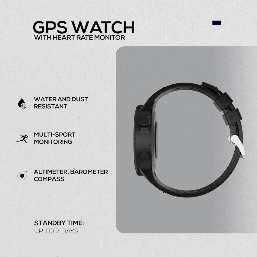 Volkano Active Tech Adrenaline Series GPS Watch with Heart Rate