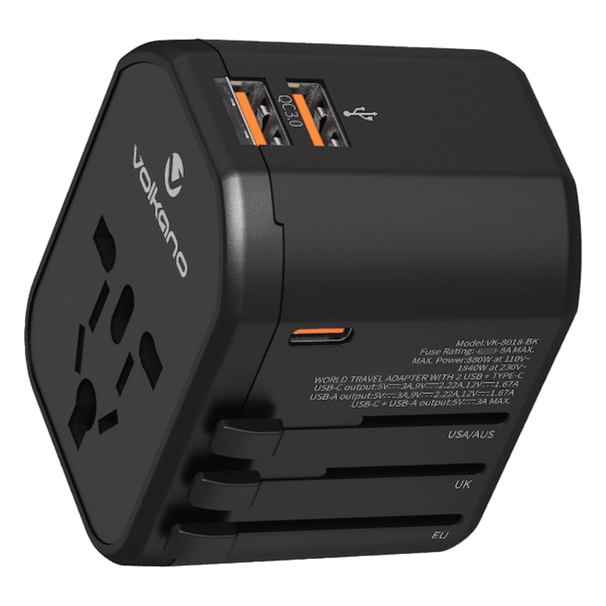 Volkano Worldwide Series Travel Adapter PD 25w + QC