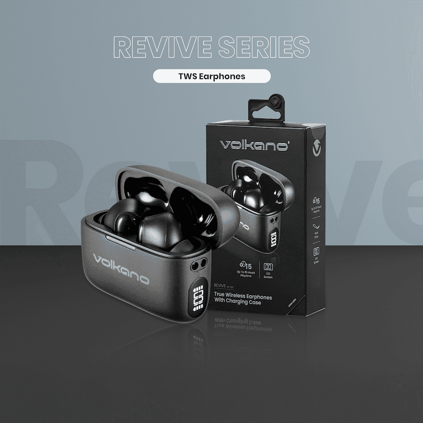 Volkano Revive Series TWS Earphones - Black