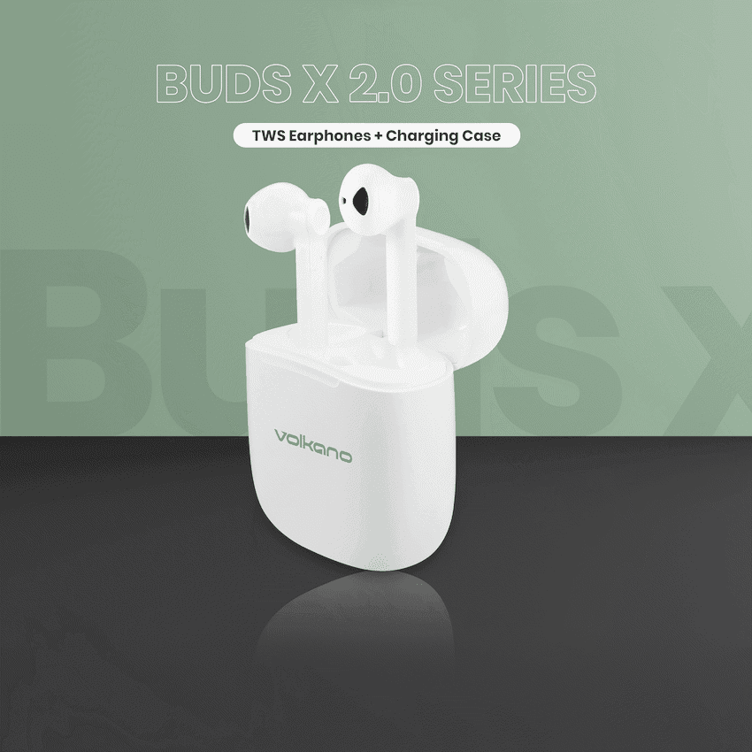 Volkano Buds X 2.0 Series True Wireless Earphones - White