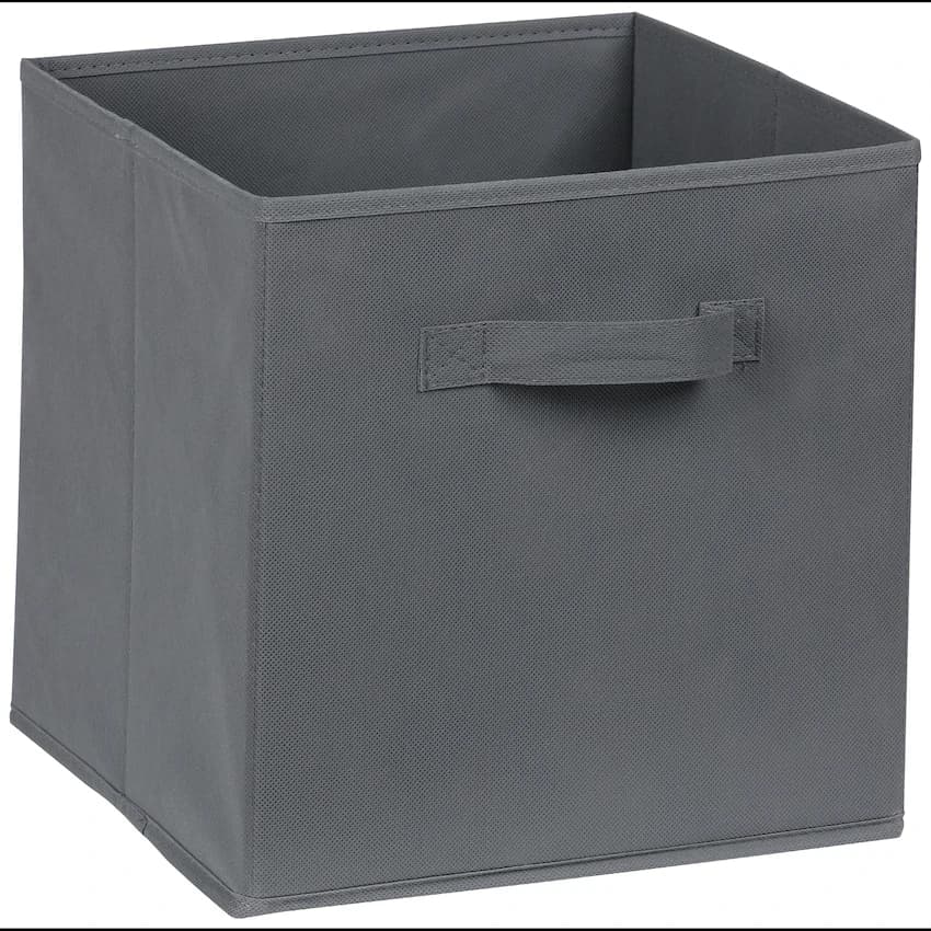 Everfurn Storeman Black, Collapsible Fabric Organiser Storage Basket