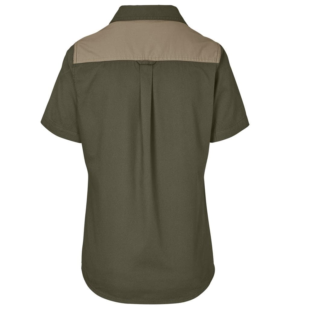 Ladies Short Sleeve Serengeti 2-Tone Bush Shirt thumbnail 6