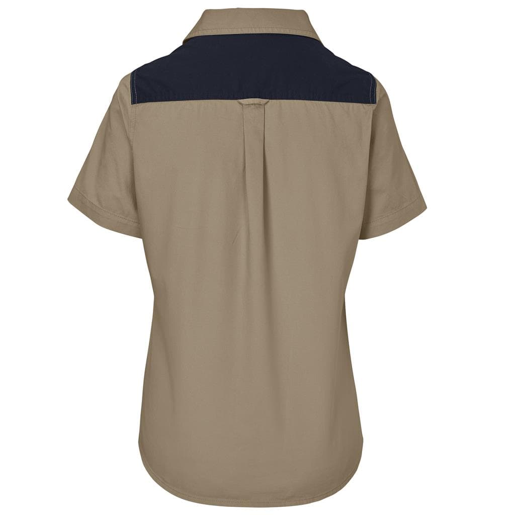 Ladies Short Sleeve Serengeti 2-Tone Bush Shirt thumbnail 15