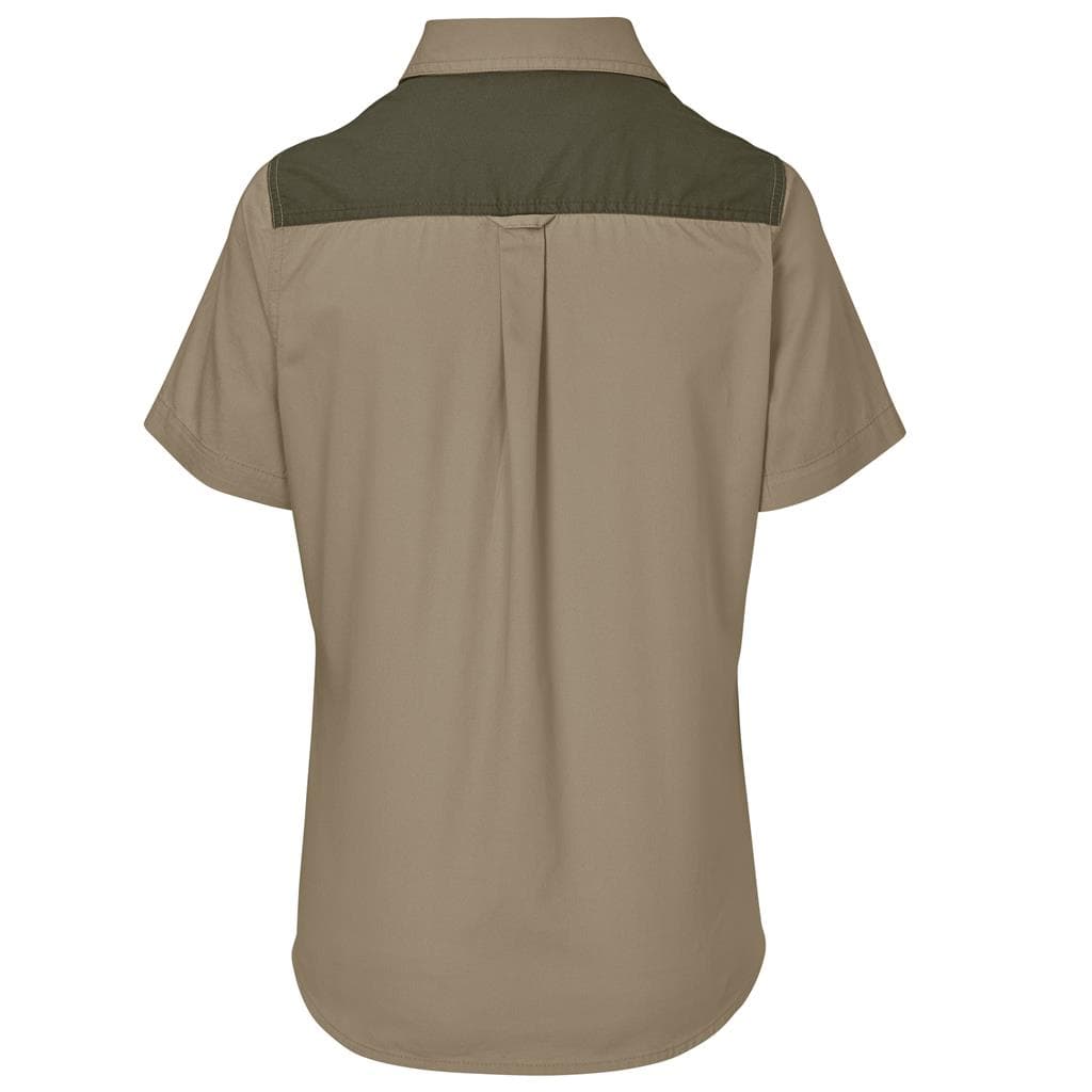Ladies Short Sleeve Serengeti 2-Tone Bush Shirt thumbnail 18