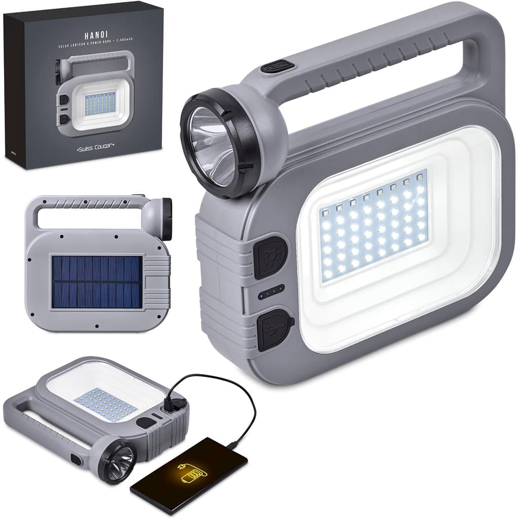 Swiss Cougar Hanoi Solar Lantern & Power Bank – 2,400mAh thumbnail 12