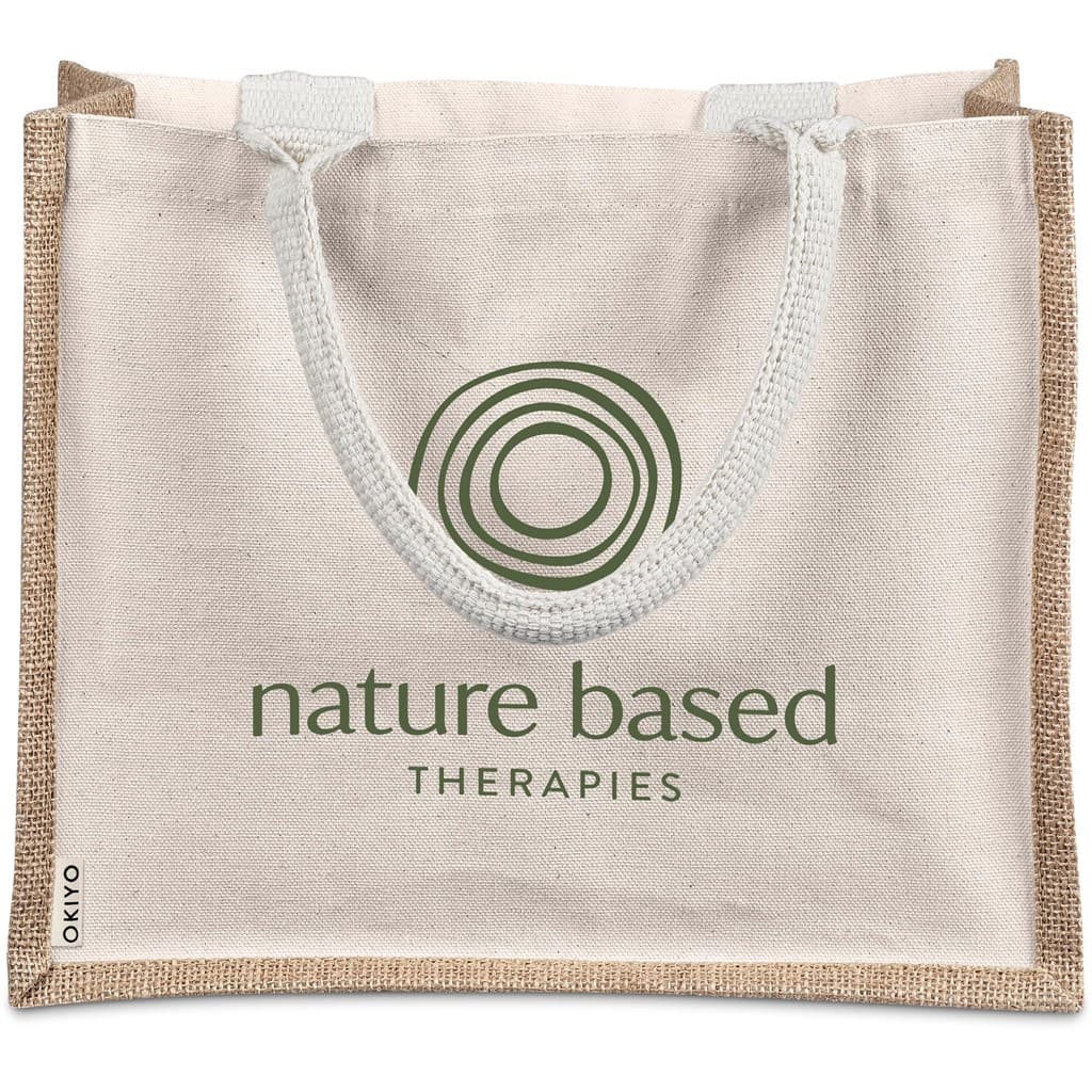 Okiyo Chinsai Midi Jute & Cotton Tote thumbnail 10