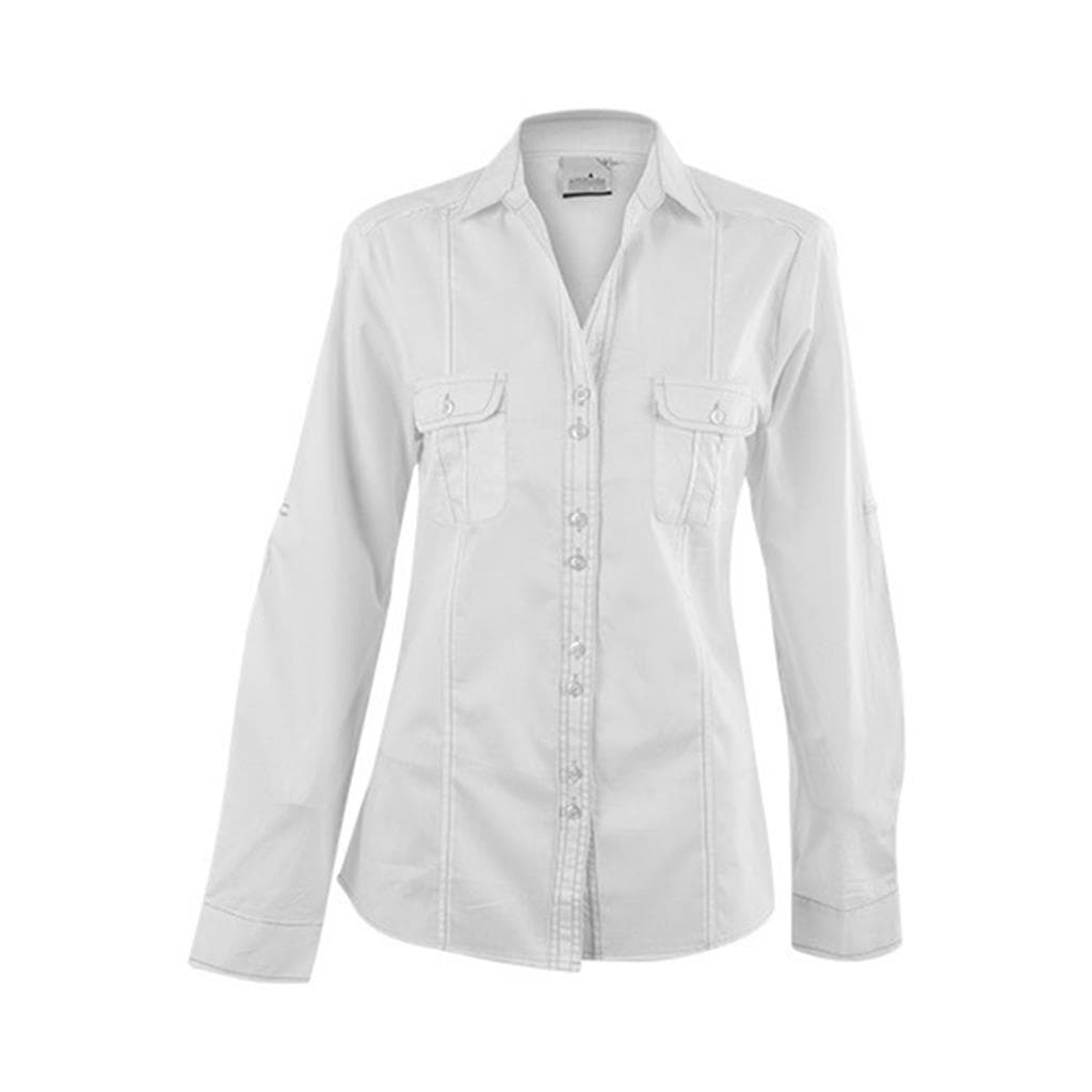 Ladies Long Sleeve Inyala Shirt – Off White