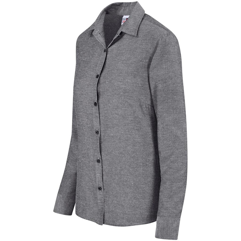 Ladies Long Sleeve Oxford Shirt thumbnail 3