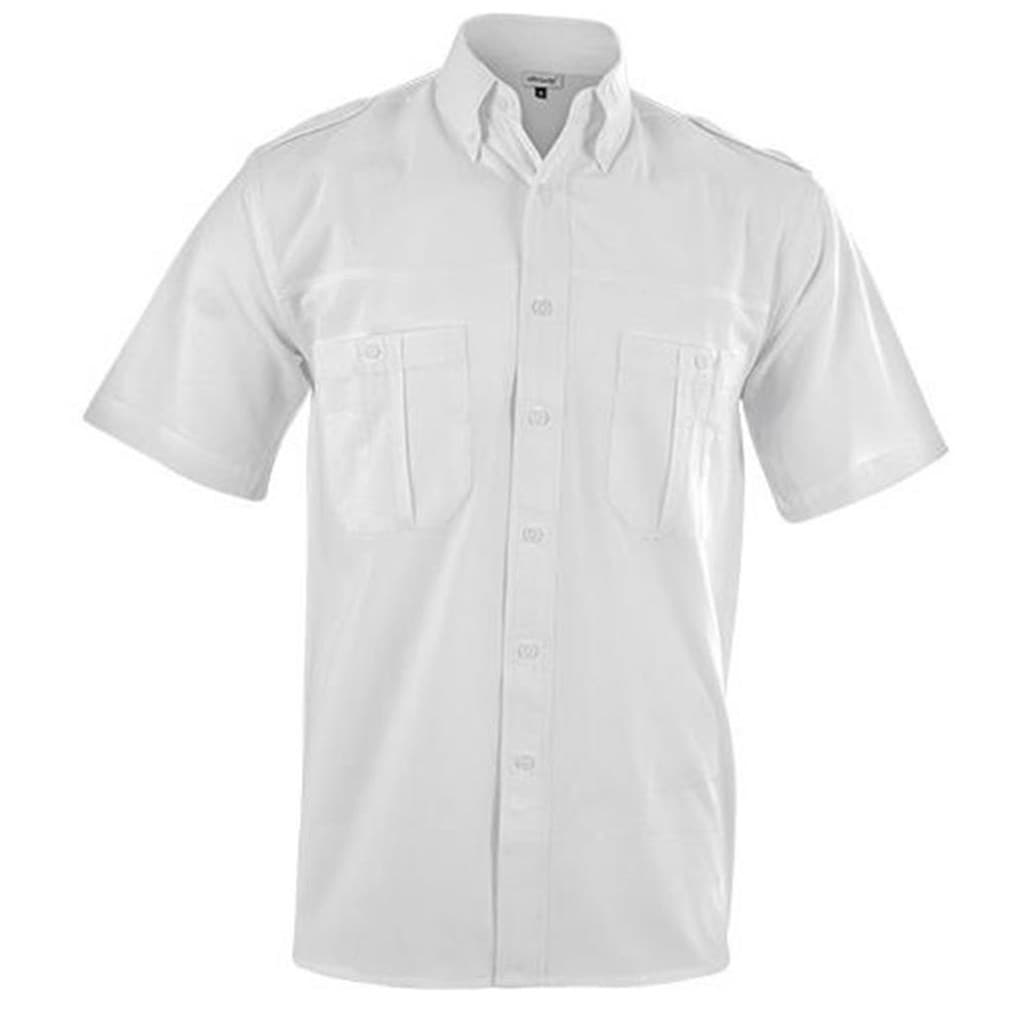 Mens Short Sleeve Tracker Shirt – White