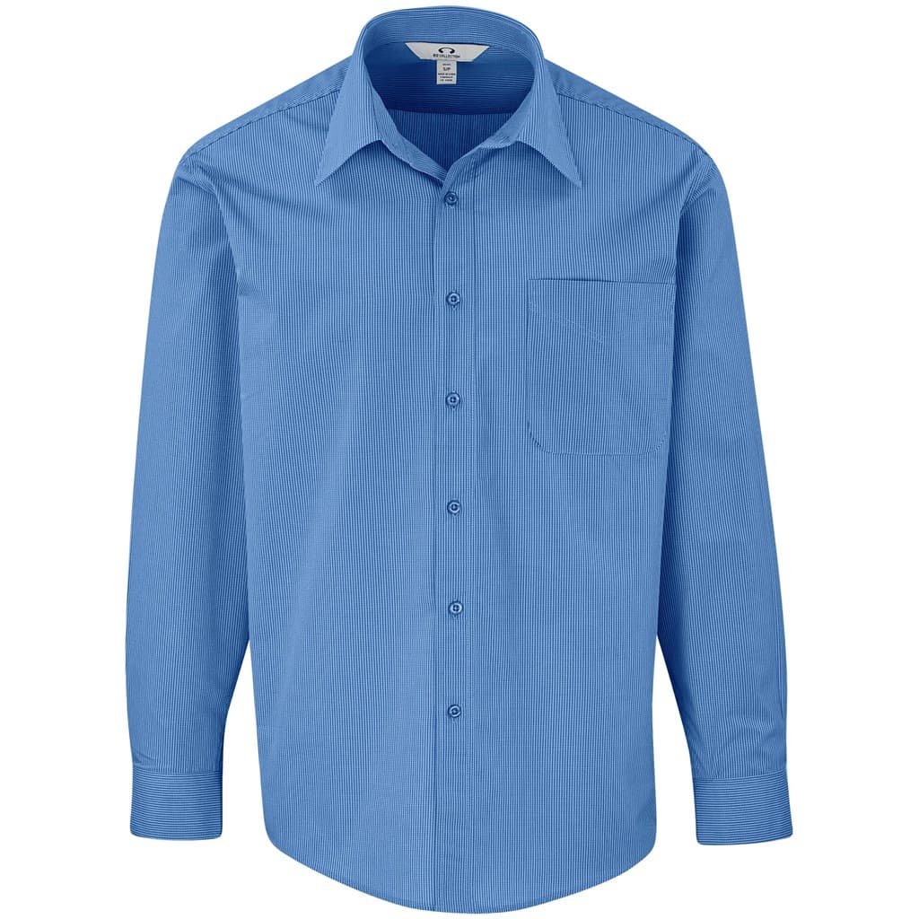 Mens Long Sleeve Micro Check Shirt thumbnail 2