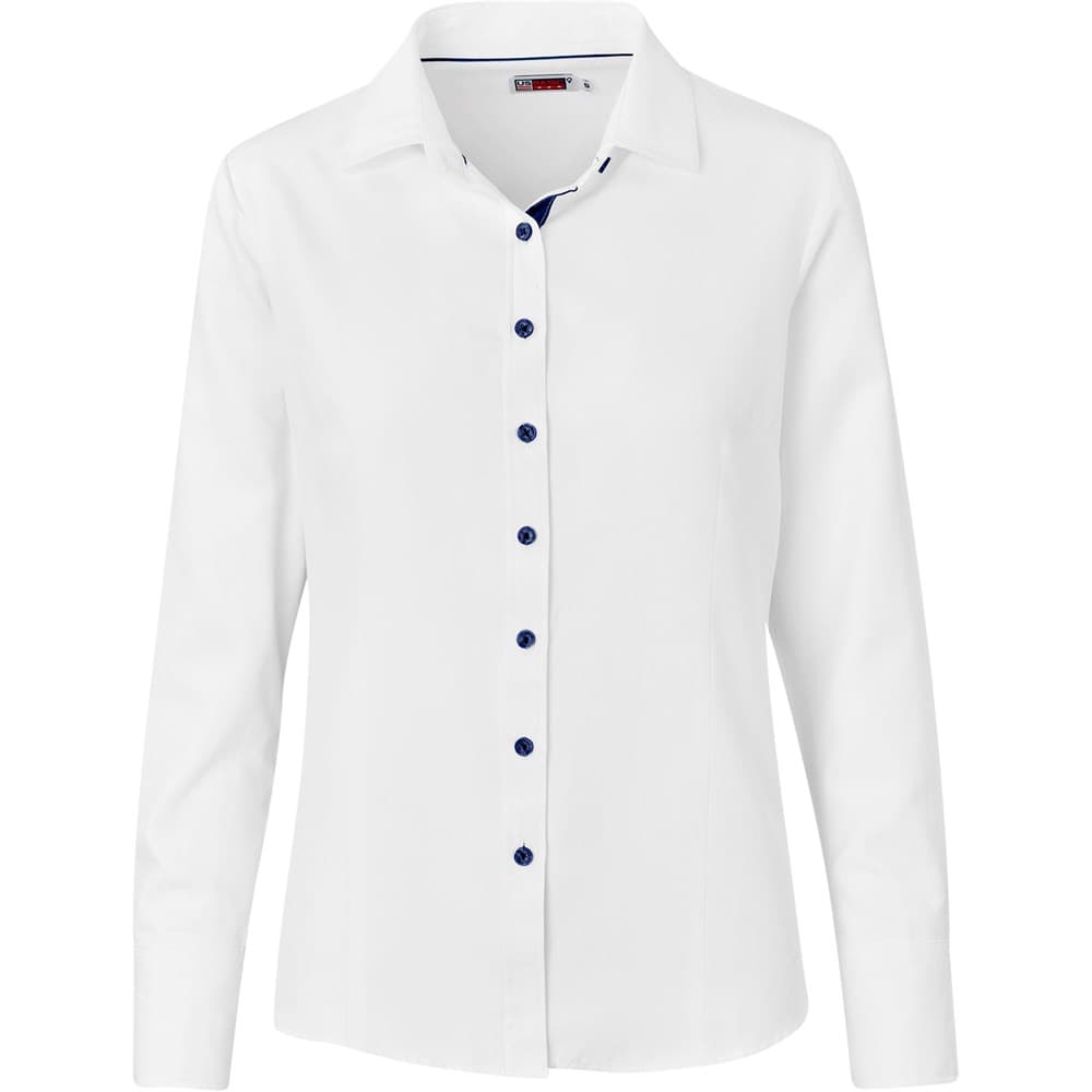 Ladies Long Sleeve Casablanca Shirt – Navy