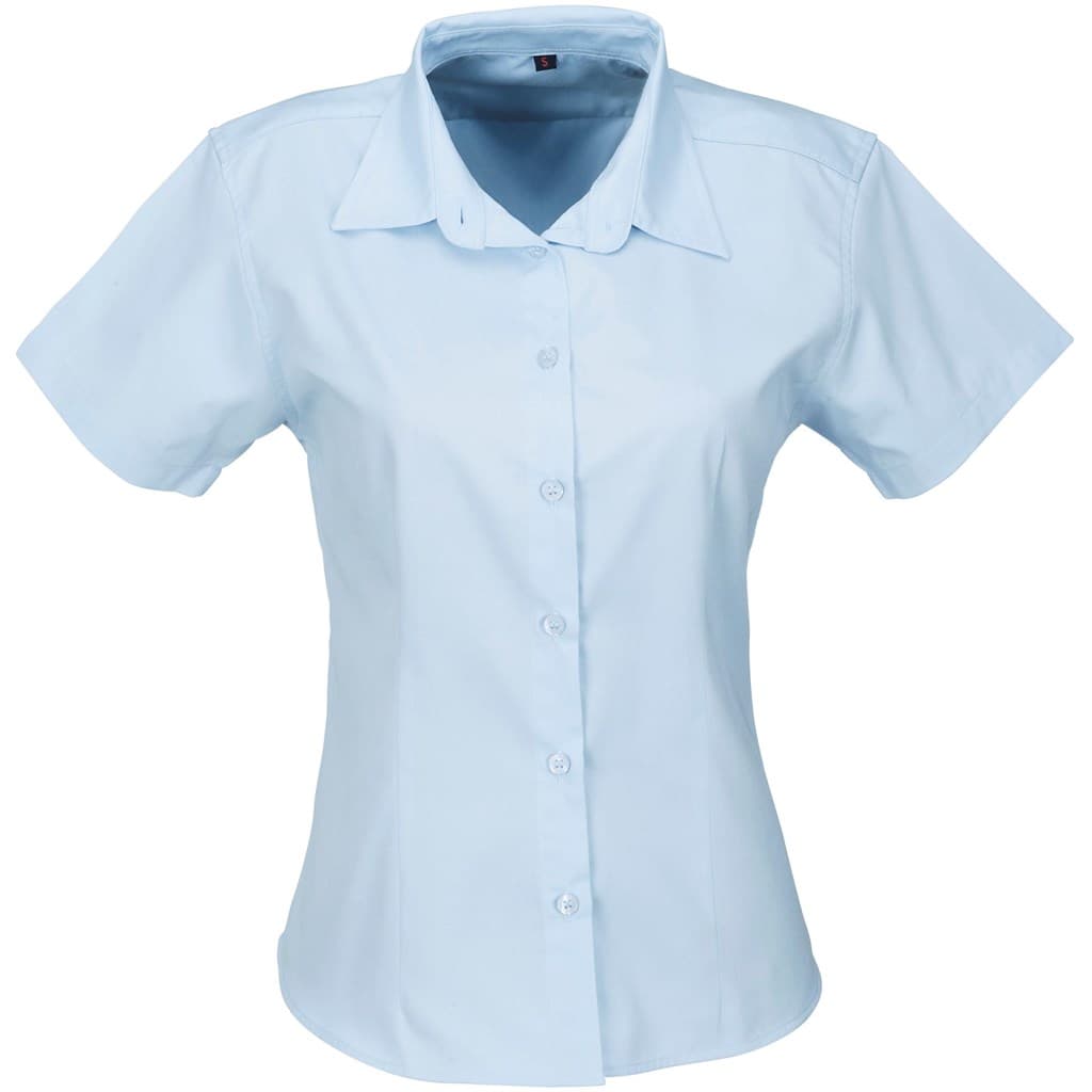 Ladies Short Sleeve Milano Shirt – Light Blue