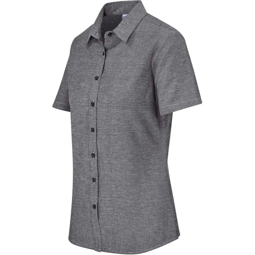 Ladies Short Sleeve Oxford Shirt thumbnail 4