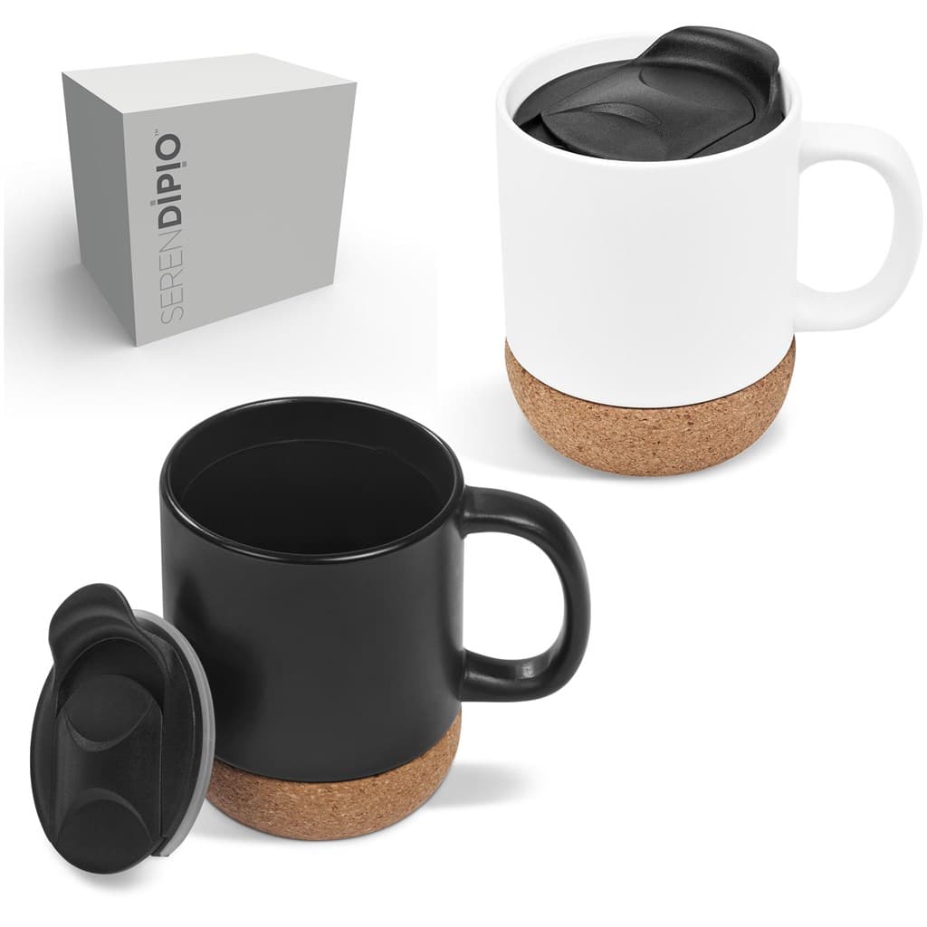 Serendipio Sienna Cork & Ceramic Coffee Mug – 340ml thumbnail 4
