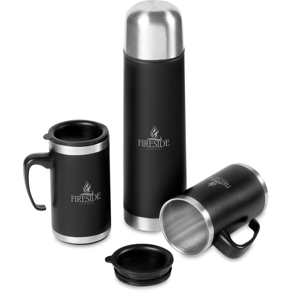Cardinal Stainless Steel Vacuum Flask & Mug Set thumbnail 5