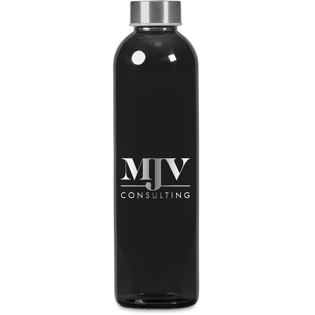 Kooshty Pura Plus Glass Water Bottle – 750ml – Black