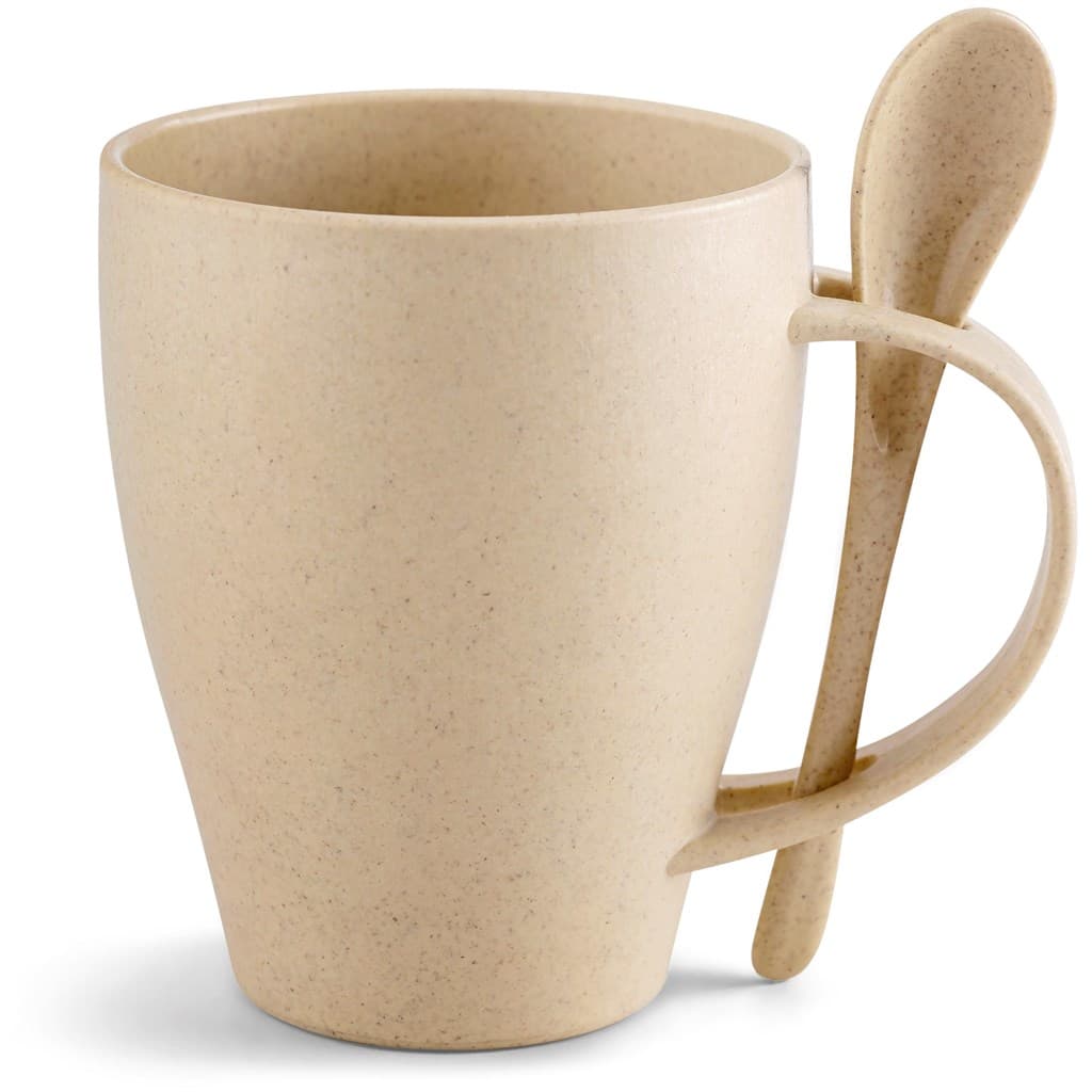 Okiyo Kawai Wheat Straw Mug & Spoon – 350ml thumbnail 7