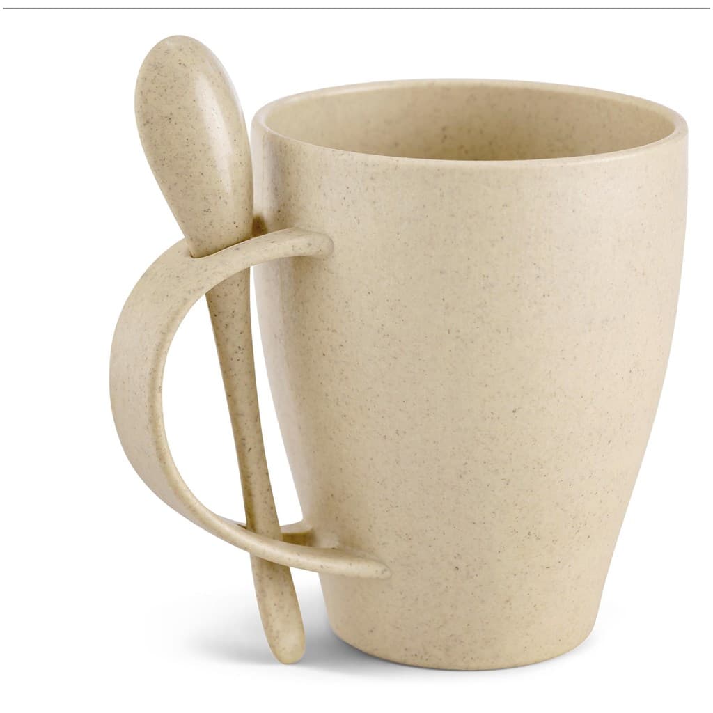 Okiyo Kawai Wheat Straw Mug & Spoon – 350ml thumbnail 8