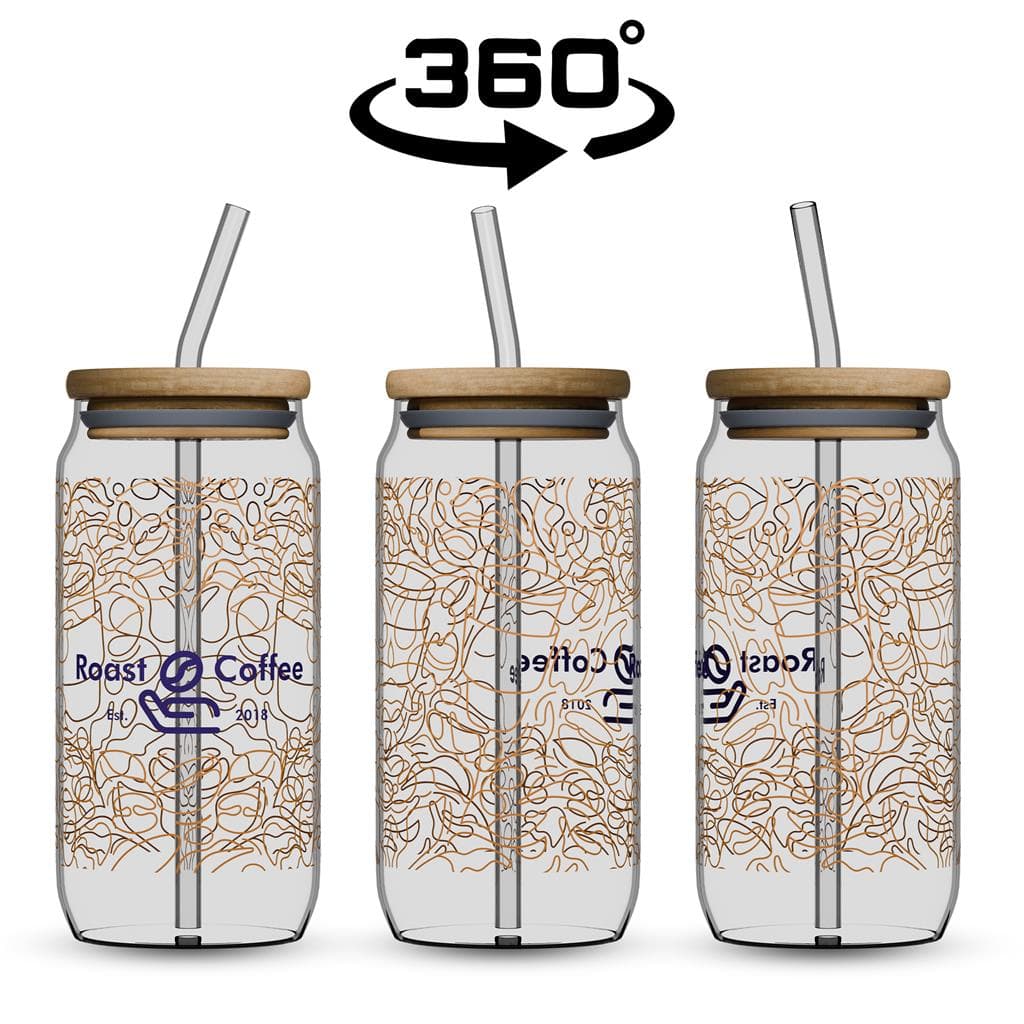 Okiyo Natsu Glass & Bamboo Tumbler & Straw – 500ml thumbnail 2