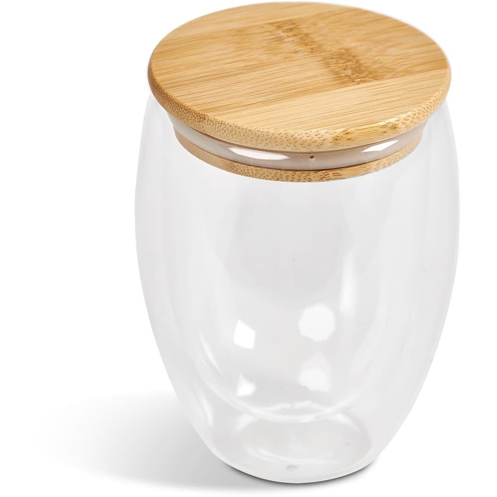 Okiyo Moco Glass & Bamboo Double-Wall Cup – 350ml thumbnail 12